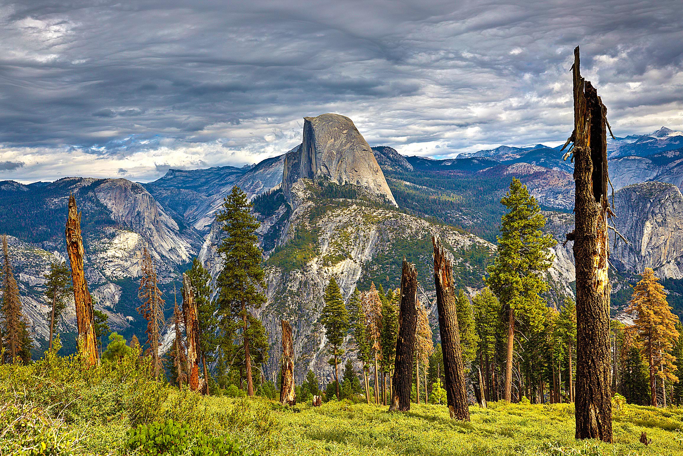 The Half Dome stands alone.  Taken from the Panorama Trail.
