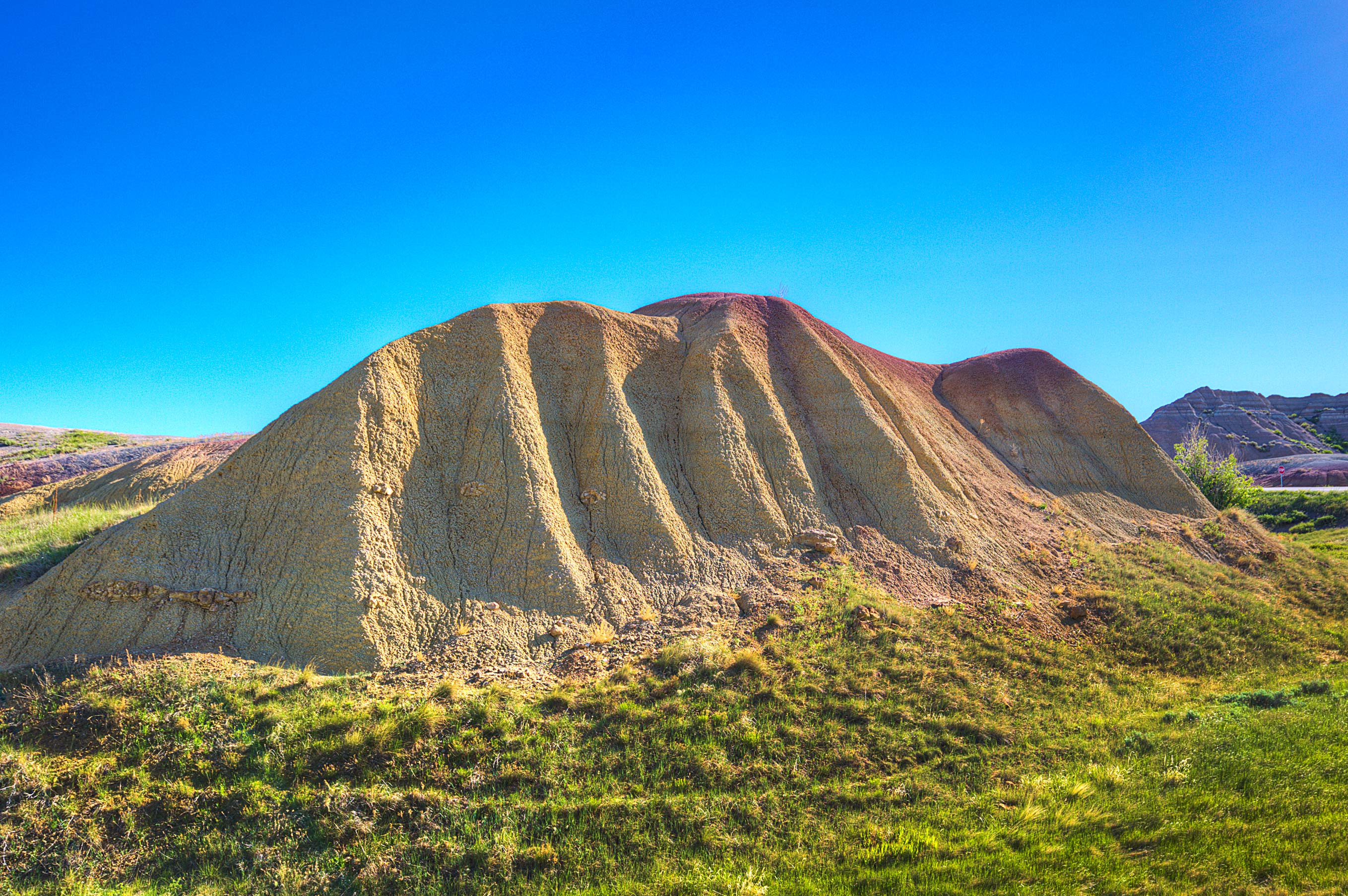 Yellow Mounds in Badlands
