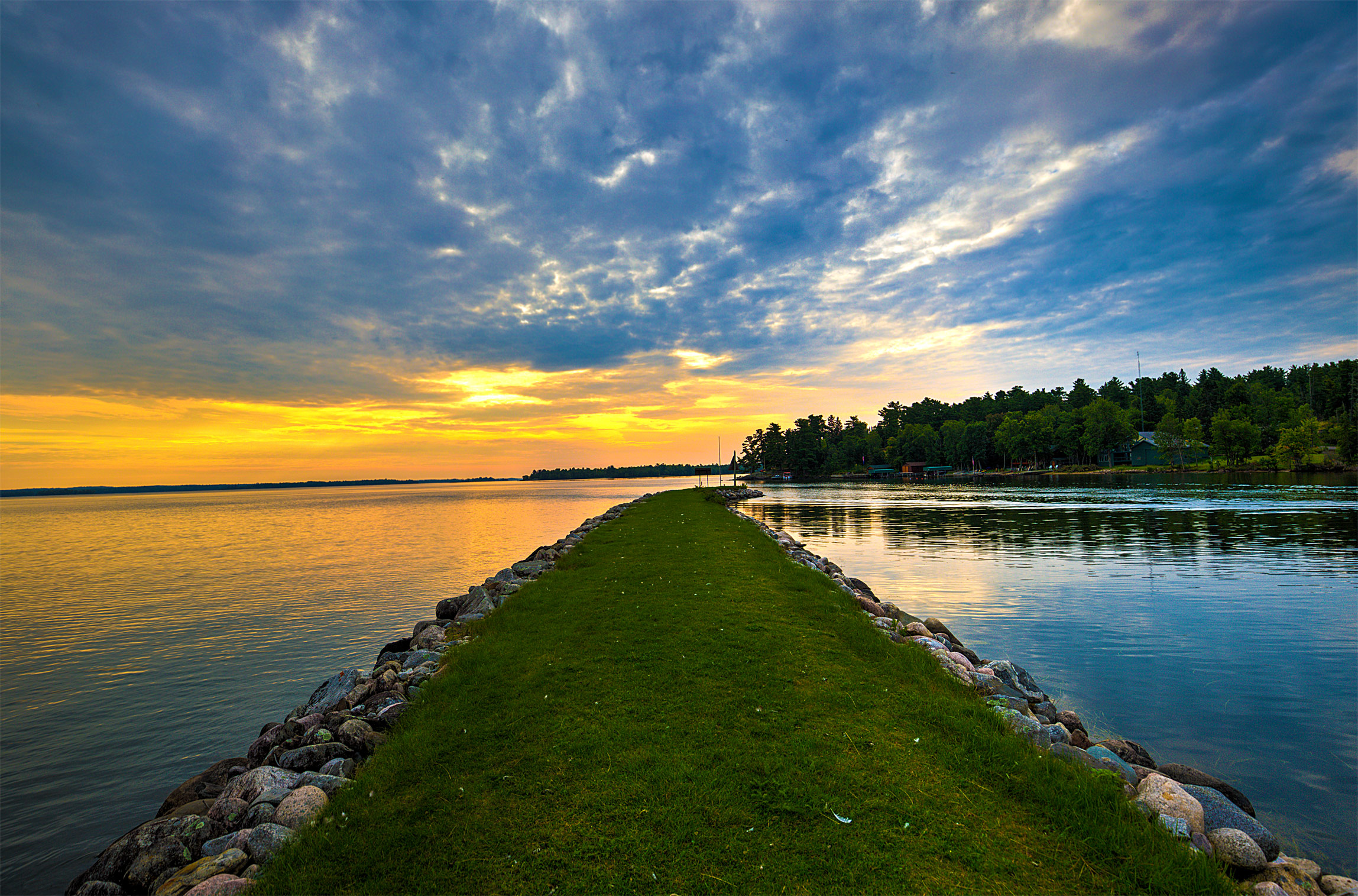 Looking out at Kabetogama Lake at Sunrise in Voyageurs National Park