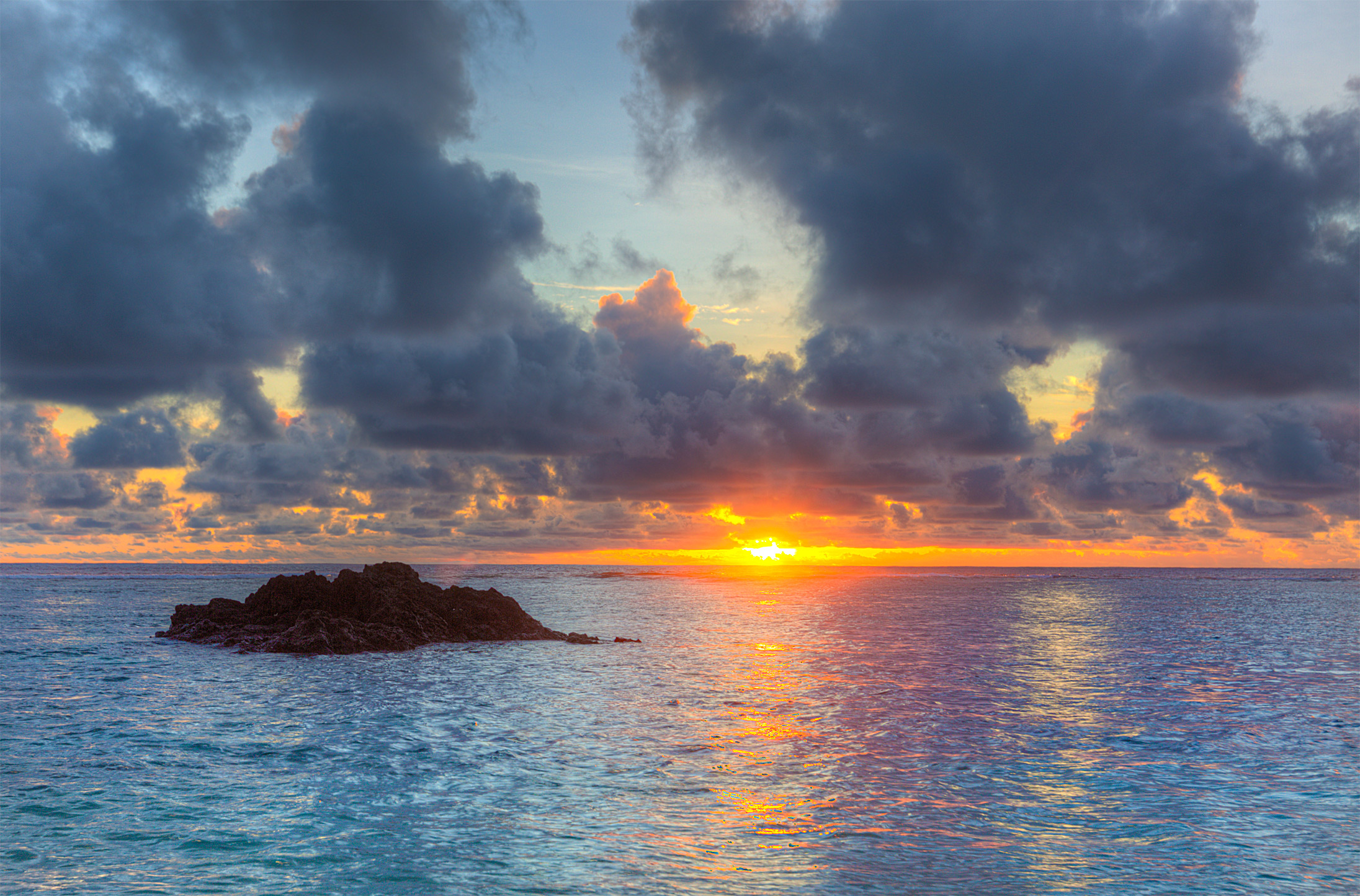The sun rises in American Samoa