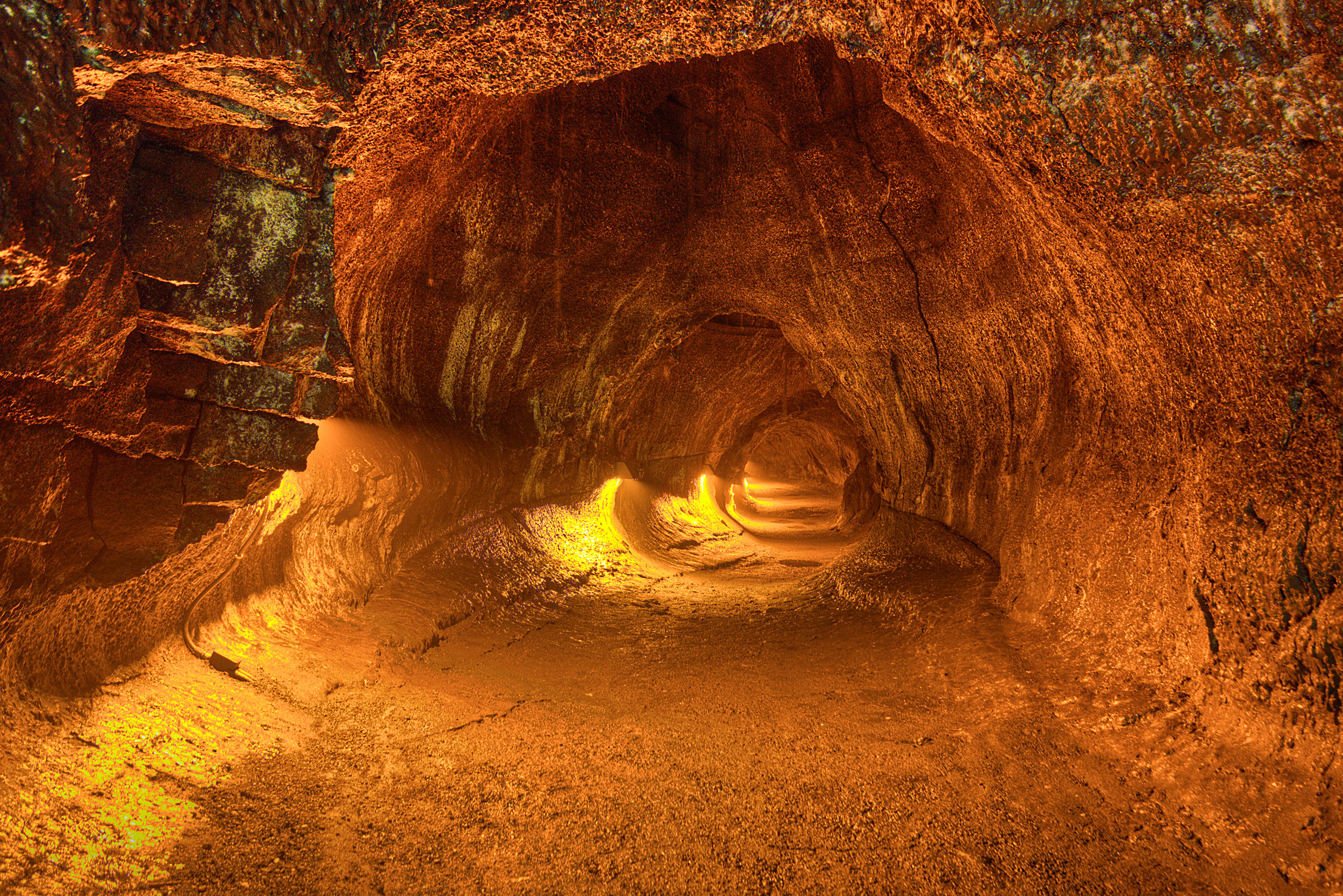 Inside the Thurston Lava Tube in Hawaii Volcanoes National Park