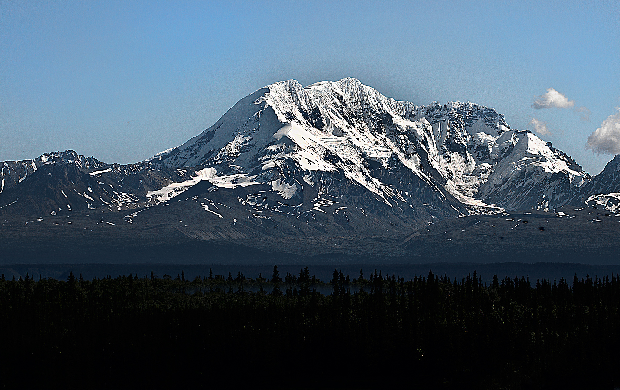 Mt. Wrangell stands alone in Wrangell-St.Elias National Park