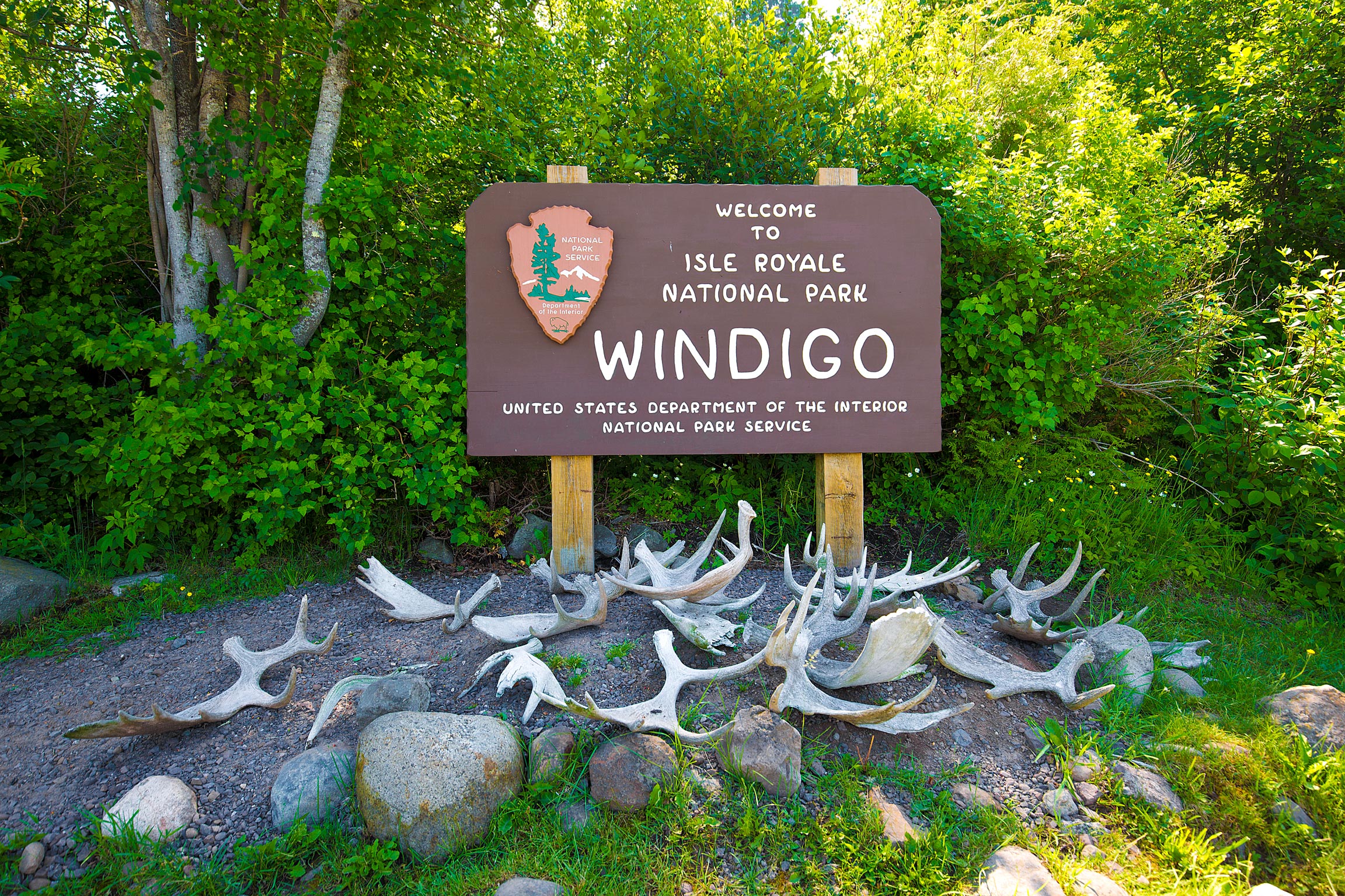 Sign for Windigo in Isle Royale National Park