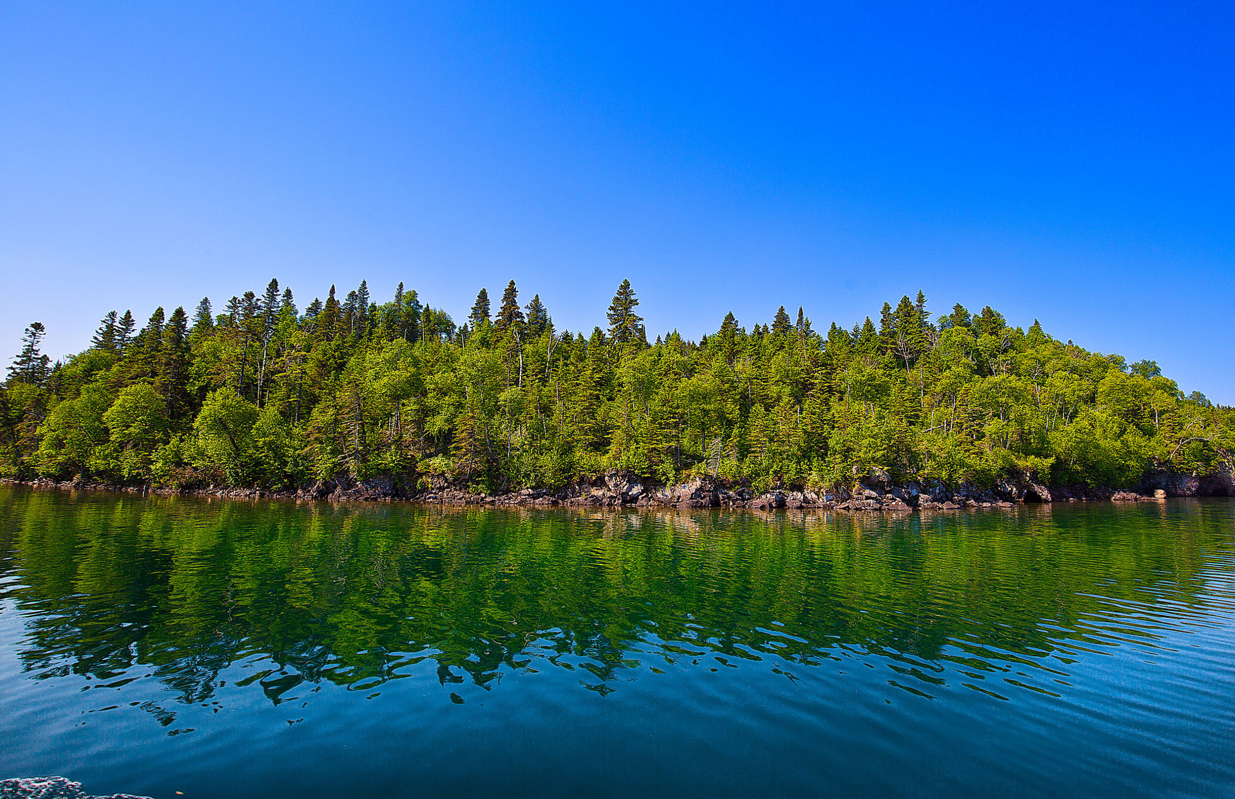 Looking out at Isle Royale