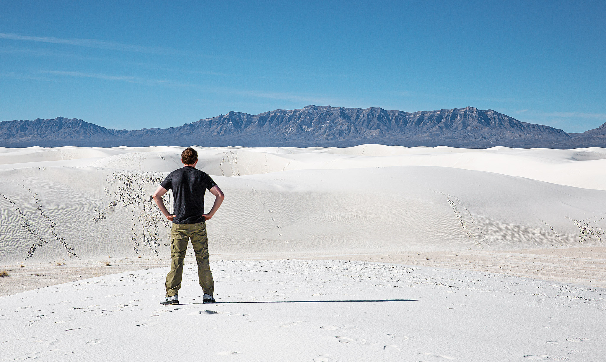 looking out at sand