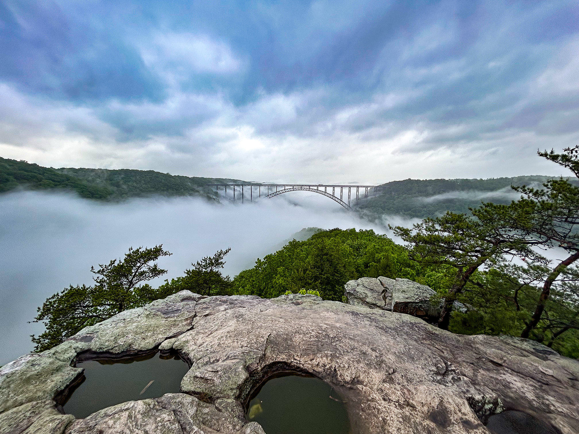 The bridge from afar