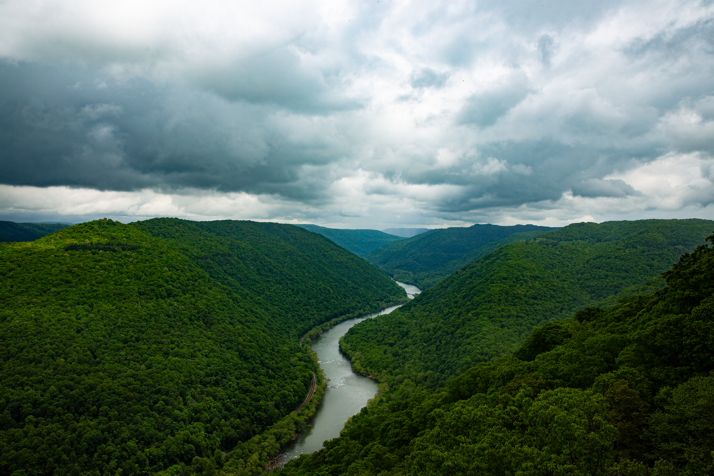 Storms roll in over New River Gorge National Park